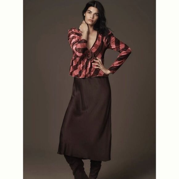 NWT Maeve Anthropologie Velvet Babydoll Top Blouse Size M - Picture 4 of 4